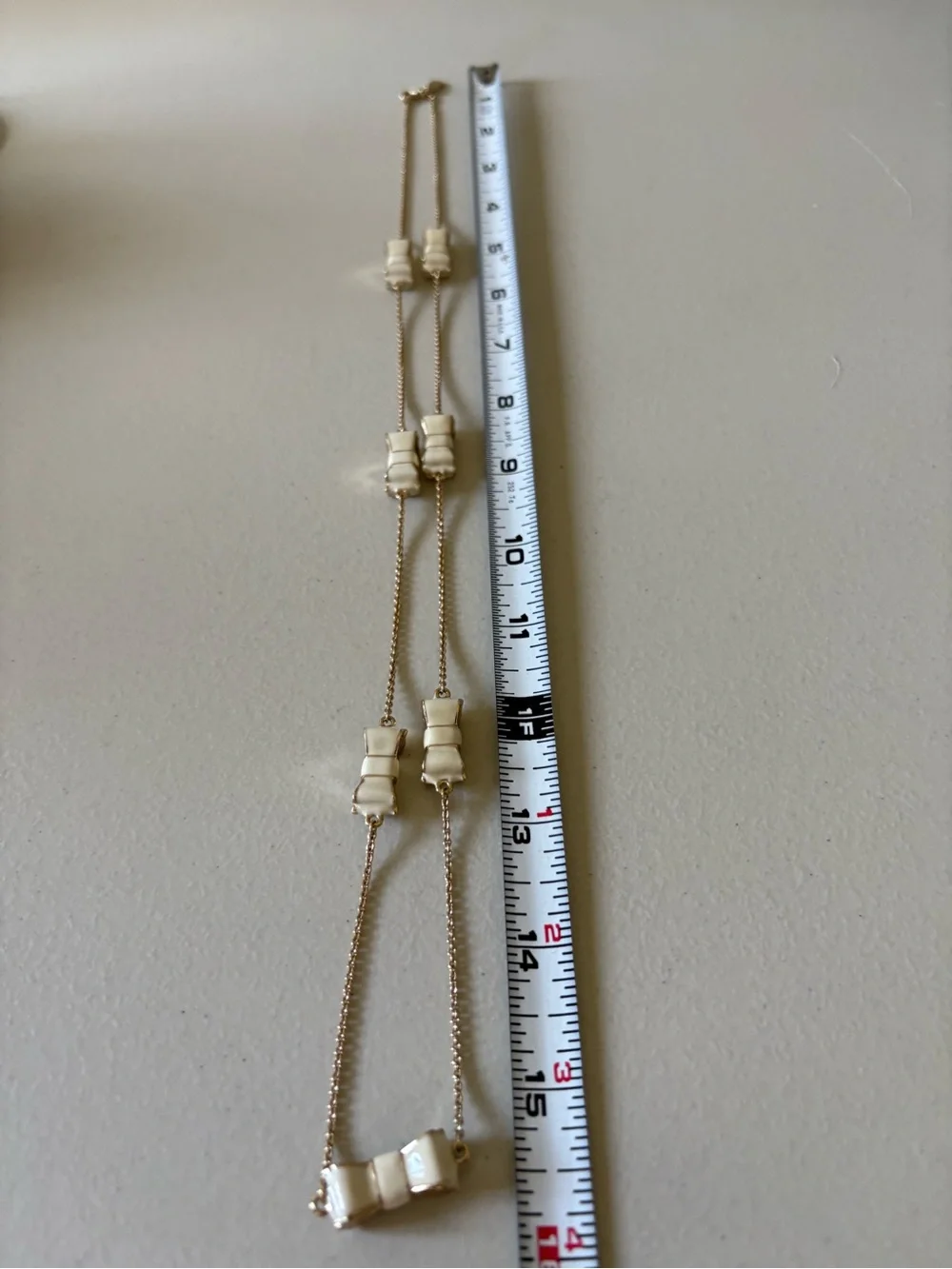 kate spade White Bow Station Necklace